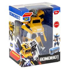 Трансформер 2в1 BONDIBOT Bondibon робот-автобус, цвет жёлтый, 21,8х17,5х9,7см