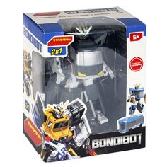 Трансформер 2в1 BONDIBOT Bondibon робот-автобус, цвет чёрный 21,8х17,5х9,7см