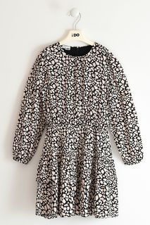 Платье для девочек IDO, розовый/черный 152р.