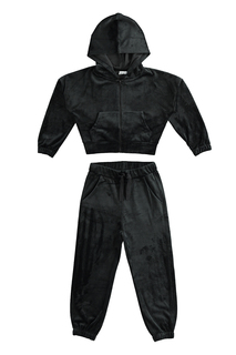 Спортивный костюм для девочек IDO, черный 128р.