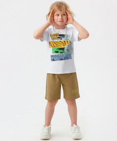 Шорты детские Button Blue 123BBBB54034400 хаки, 134