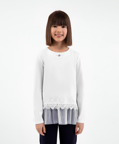 Блузка детская Gulliver 223GSGMC1401 белый, 134