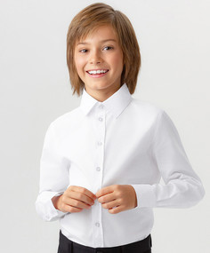 Рубашка детская Button Blue 223BBBS23010200 белый, 158