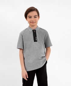 Поло детское Gulliver 223GSBJC1406 серый, 158