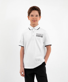 Поло детское Gulliver 223GSBJC1404 белый, 158