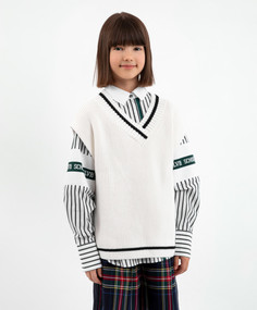 Жилет детский Gulliver 223GSGC3001 белый, 170