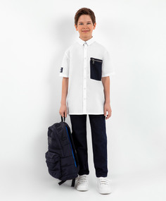 Рубашка детская Gulliver 223GSBJC2313 белый, 140