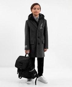 Пальто детское Gulliver 223GSBC4501 серый, 134