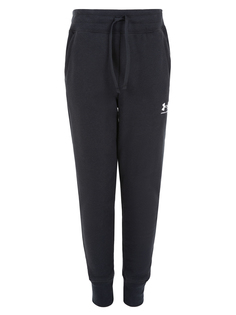 Брюки беговые детские under armour rival fleece lu black l/int