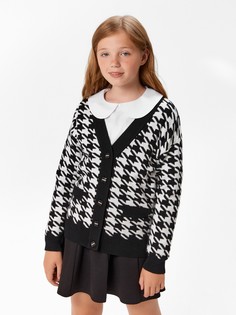 Жакет для девочек ACOOLA р.134, черно-белый