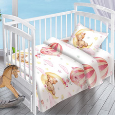 Комплект постельного белья Детский "Мишка на воздушном шаре", Поплин Valtery