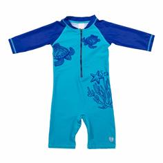 Купальник слитный детский Котофей 07753043-40 цв. голубой р.116