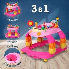 Детские ходунки Nuovita Letizia 3в1 (Rosa/Розовый)