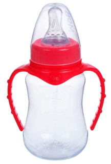 Бутылочка Mum&Baby для кормления цвет красный 150 мл