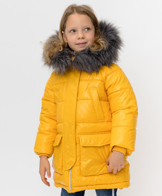 Желтое зимнее пальто Button Blue размер 104 220BBGMC45022700