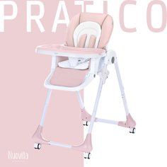 Стульчик для кормления Nuovita Pratico (Rosa, Bianco/Розовый, Белый)