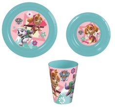 Набор посуды Stor 3 пр. № 100. Щенячий патруль. Девочки: Миска, тарелка, стакан 430 мл