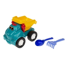 Машинка Colorplast Смайл Самосвал №1 + лопатка и грабельки, в ассортименте