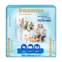 Пеленки INSEENSE Daily Comfort впитывающие одноразовые 60 х 90 30 шт.