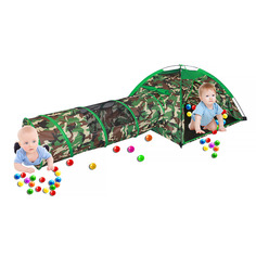 Игровой домик-палатка Pituso Милитари, туннель + 100 шаров