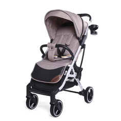 Коляска Dearest 819 PLUS полная комплектация с сумкой для мамы Шампанское/белая рама