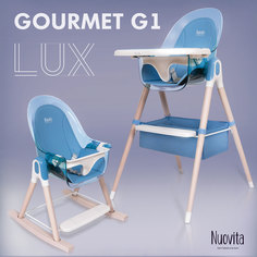 Стульчик для кормления 3 в 1 Nuovita Gourmet G1 Lux (Blu/Голубой)