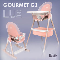 Стульчик для кормления 3 в 1 Nuovita Gourmet G1 Lux (Rosa/Розовый)
