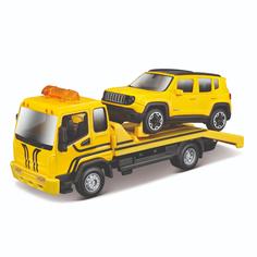 Машинка-эвакуатор Bburago Street Fire Flatbed Tow Truckt 1:43 желтая 18-31399/1