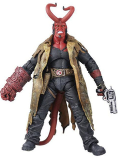 Фигурка Хеллбой с пистолетом Hellboy (подвижная, 18 см) Mezco