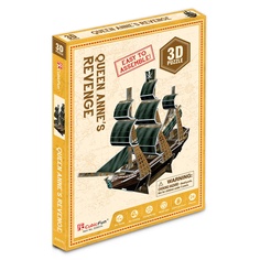 3D пазл CubicFun Мини-серия Корабль Черной Бороды Месть королевы Анны, 24 детали