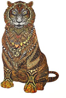 Деревянный пазл Тигр коричневый 39x24 см деталей 190 Active Puzzles