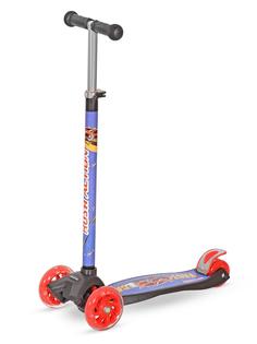 Самокат RUSH ACTION 3-х колёсный black светящиеся колёса