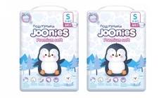 Подгузники JOONIES размер S (3-6 кг) 64 шт. 2152401367