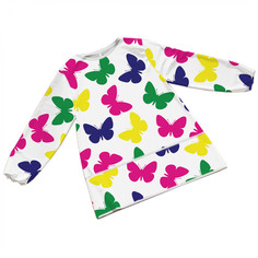 Фартук детский JoyArty Стайка цветных бабочек с рукавами от 3 до 4 лет