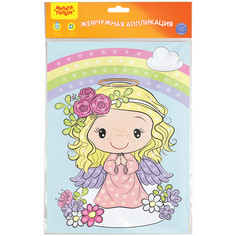 Аппликация жемчужная Мульти-Пульти Ангел, 21*29,5 см, с раскраской, европодвес 5 шт.