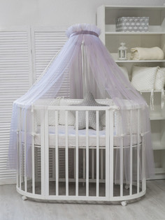Балдахин Про Сон для детской кроватки из фатина 170х600 см серый