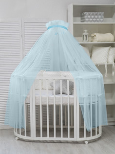 Балдахин Про Сон для детской кроватки из фатина 170х600 см голубой