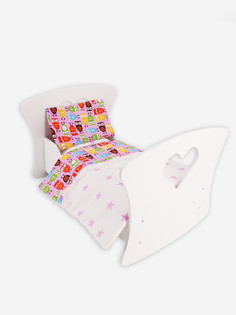 Постель для кукол Body Pillow Одеяло, матрас, подушка белый/розовый