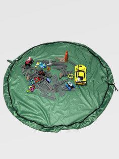 Игровой коврик мешок Body Pillow для хранения игрушек 150х150 см green