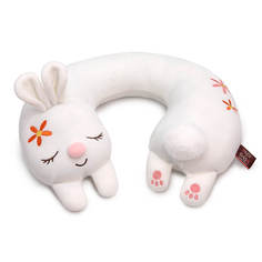 Мягкая игрушка BUDI BASA подушка на шею зайка Фифи, 32 см BB90940 белый