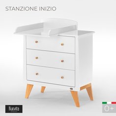 Комод детский пеленальный Nuovita Stanzione Inizio Bianco, Natural/Белый, натуральный