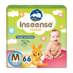 Подгузники INSEENSE Classic M (6-11 кг) 66 шт.