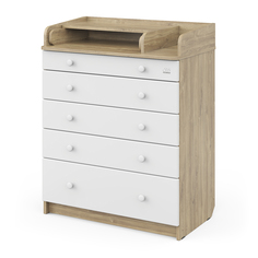 Комод Sweet Baby Marsala Rovere Kansas/Bianco, дуб канзас/белый, 426770