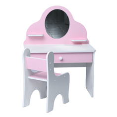 Набор детской мебели Sitstep Туалетный столик и стул, розовый