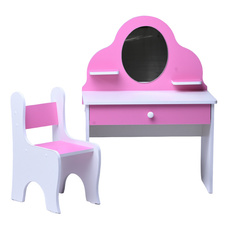 Набор детской мебели Sitstep Туалетный столик и стул, малиновый