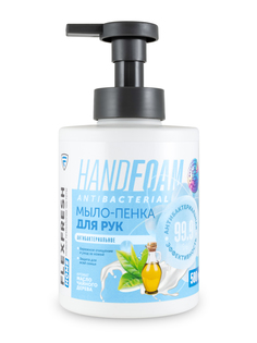 Антибактериальное мыло пенка для рук D-FOAM Flexfresh, 500 мл, аромат масло чайного дерева