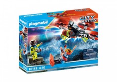 Конструктор PLAYMOBIL Спасение дайверов с помощью дрона 42 детали, PM70143