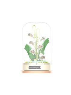 Конструктор JAKI цветы в колбе музыкальные Колокольчики JK2678, 91 деталь