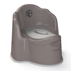 Горшок детский с крышкой Amarobaby Ergonomic, серый, AB221103Er/11
