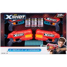 Игровой набор для стрельбы ZURU X-Shot Комбо 2 - Ексель - Рефлекс, 2 - Ексель - Кикбек